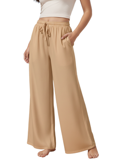 Women Wide Leg Palazzo Rayon Pants