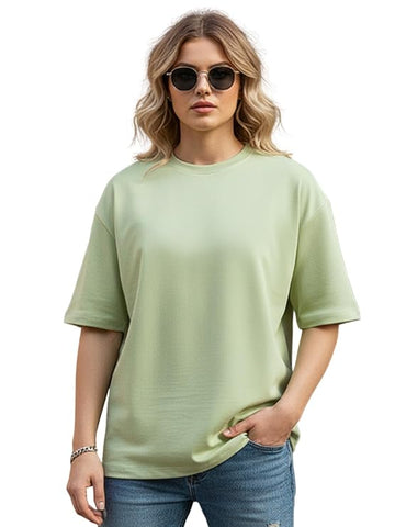 Oversized Plain Tea Green