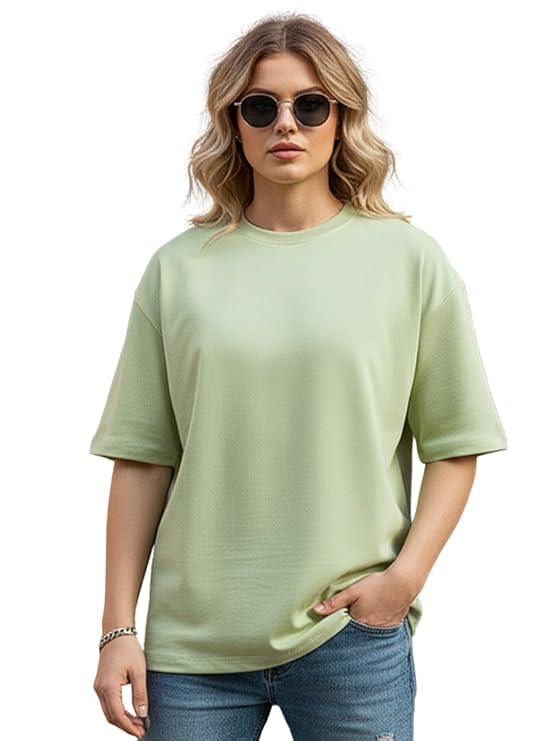 Oversized Plain Tea Green