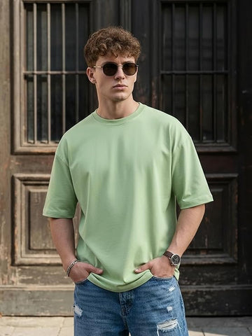 Oversized Plain Tea Green