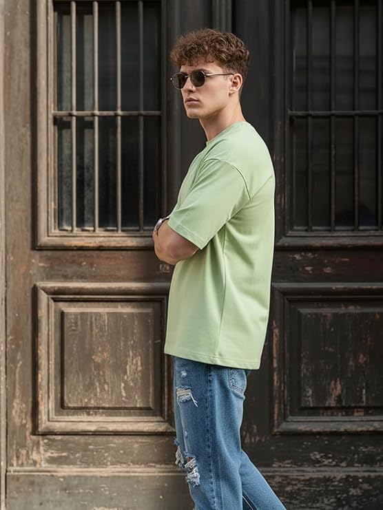 Oversized Plain Tea Green