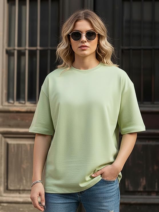 Oversized Plain Tea Green