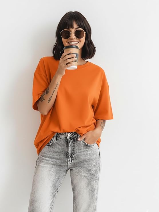 Oversized Plain Orange