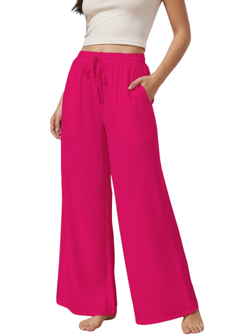 Women Wide Leg Palazzo Rayon Pants