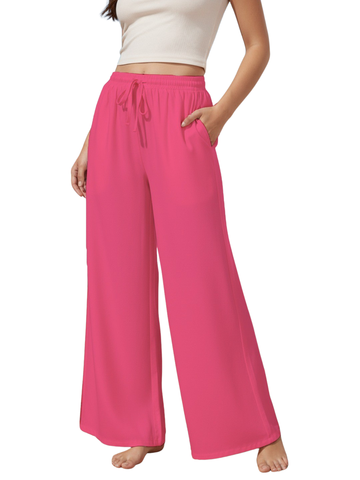 Women Wide Leg Palazzo Rayon Pants
