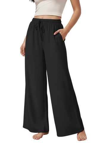 Women Wide Leg Palazzo Rayon Pants